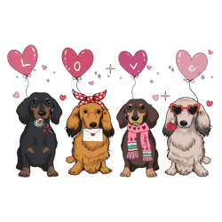 dachshund valentines day love dog png