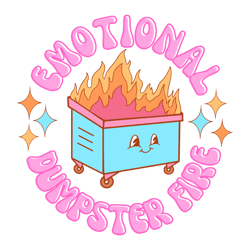 emotional dumpster fire mental health svg