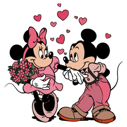 mickey and minnie happy valentines day svg