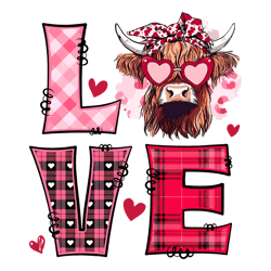 groovy love heifer highland cow png