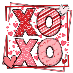 retro xoxo valentines day png