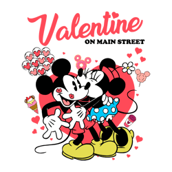 retro 90s disney couple valentine on main street png