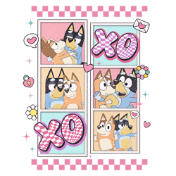 bluey couple xoxo valentine png