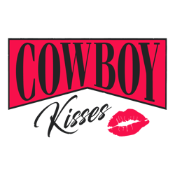 cowboy kisses western valentine svg