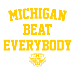 national championships michigan beat everybody svg