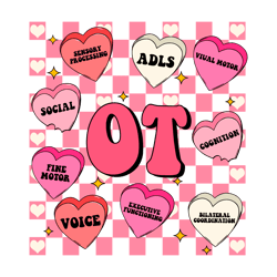 ot occupational therapist valentines day svg
