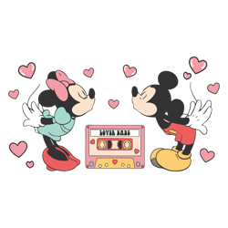 love babe cassette minnie mickey svg