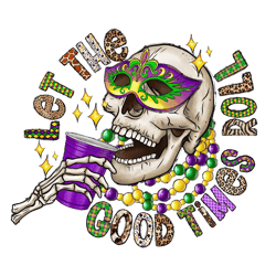 let the good times roll mardi gras skeleton png