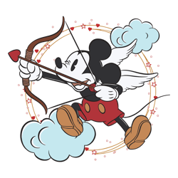 mickey cupid disney valentine svg