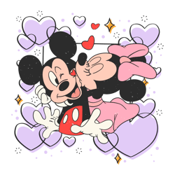 minnie kiss mickey cute valentine svg