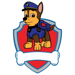 chase shield paw patrol svg paw patrol clipart cartoon paw svg dog patrol svg digital download