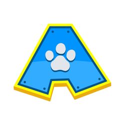 paw patrol alphabet a paw patrol svg paw patrol clipart cartoon paw svg dog patrol svg digital download