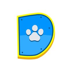 paw patrol alphabet d paw patrol svg paw patrol clipart cartoon paw svg dog patrol svg digital download