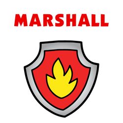 marshal shieldl paw patrol svg paw patrol clipart cartoon paw svg dog patrol svg digital download