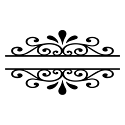 scroll border flourish svg cutting file decorative word divider svg name border doodles svg word border svg swirl svg