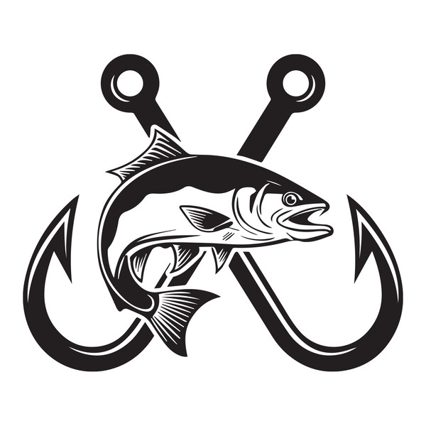 Crossed Fish Hooks Svg Bass Fishing Svg Fishing Hook Svg Fis - Inspire  Uplift