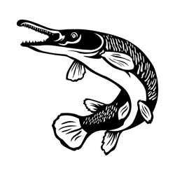 alligator gar fish silhouette gar fish svg vector cricut cnc laser vinyl cutter decal sticker