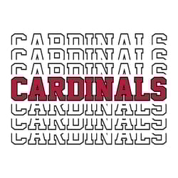 cardinals mirrored word svg png sublimation