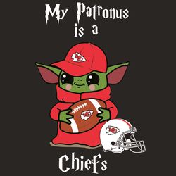 baby yoda my patronus is a chiefs svg