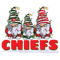 Christmas Gnomes Kansas City Chiefs Svg Digital Download
