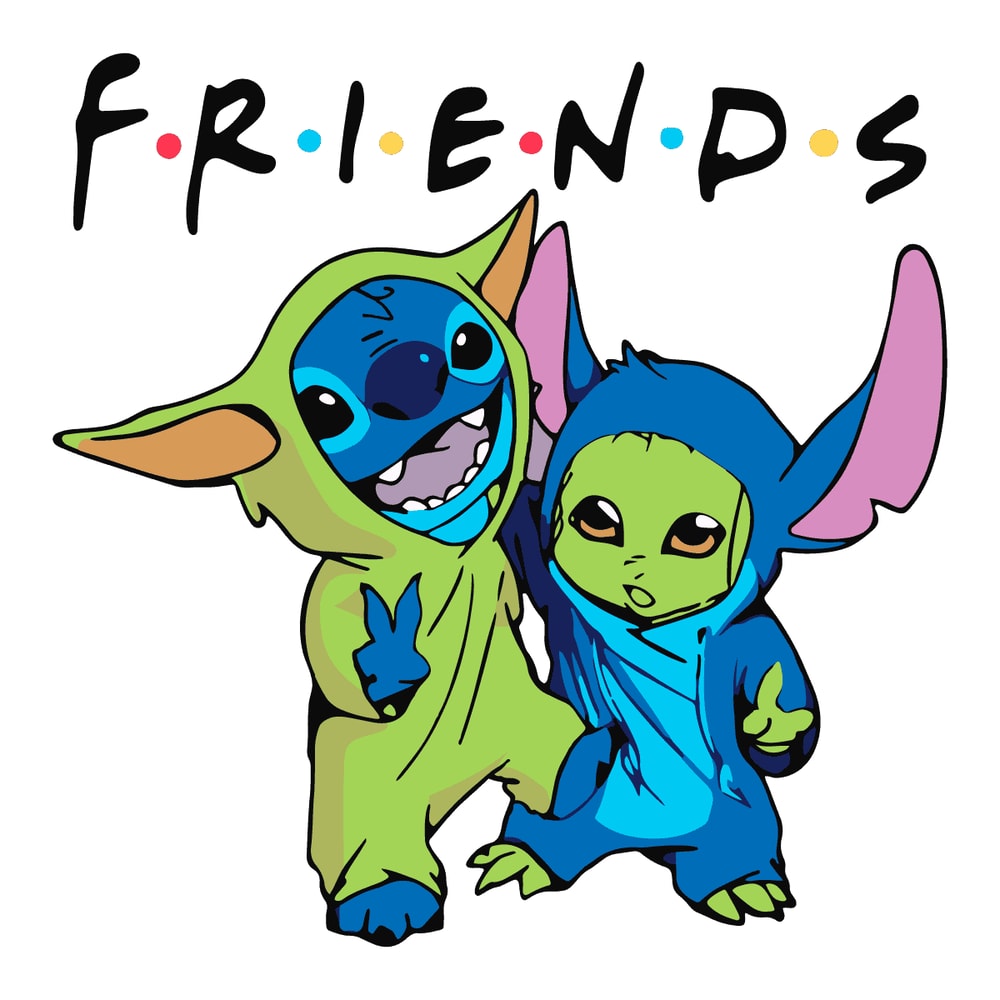 Baby Stitch And Baby Yoda Friends SVG.png