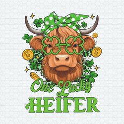 One Lucky Heifer St Patrikc's Day Cow PNG