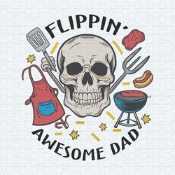 flippin awesome dad funny skull png