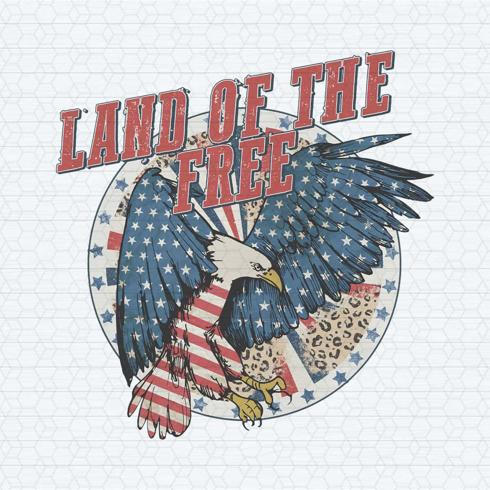 America Land Of The Free Eagle 4th Of July PNG.jpg
