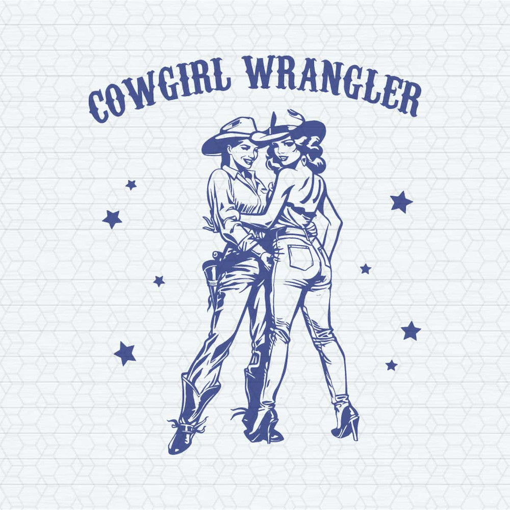 Retro Cowgirl Wrangler Lesbian Girlfriend SVG.jpg