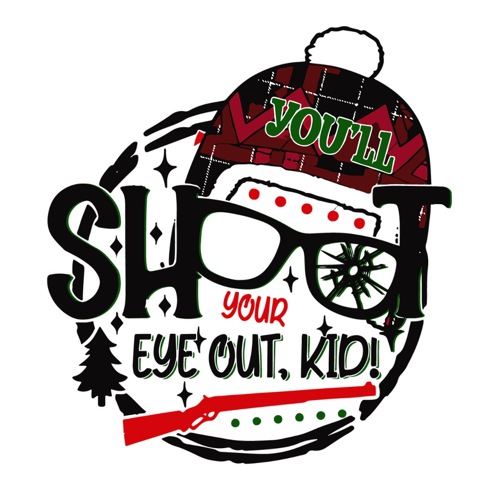 Youll Shoot Your Eye Out Kid Svg Png Dxf Eps A Christmas Story Svg Buffalo Plaid Hat Svg.png