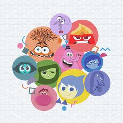 retro inside out family characters png