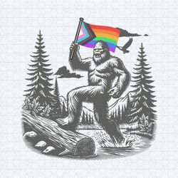 retro pride bigfoot lgbt support svg