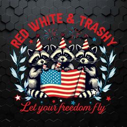 4th of july red white and trashy raccoon png