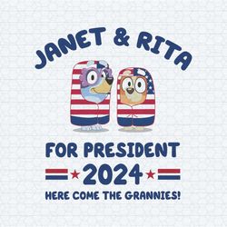 funny janet and rita for president 2024 election svg