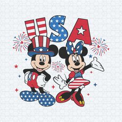 usa mickey minnie independence day svg