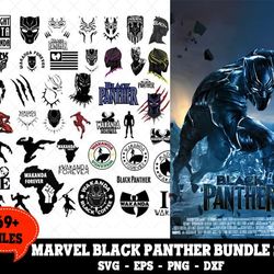 69 files marvel black panthers bundle svg superhero lovers svg marvel fans svg