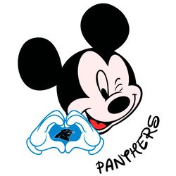 cute mickey mouse loves panthers svg cricut digital download