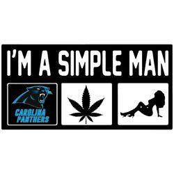 i'm a simple man panthers svg digital file funny quotes for panthers fans