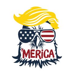 merica bald eagle trump independence svg 4th of july svg bald eagle svg trump hair svg