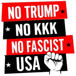 no trump no kkk no fascist usa trending svg