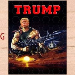 only png file - donald trump rambo rocket png make america great again png