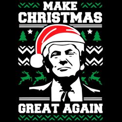 trump make christmas great again svg christmas trump red hat ugly svg