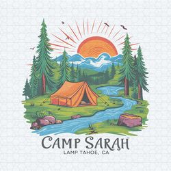 summer vibes camp sarah lamp tahoe ca custom png