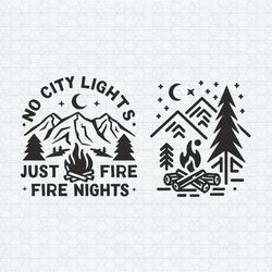 hello summer no city lights camping lover nature svg