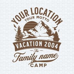 personalized family vacation camp svg