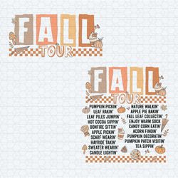 retro fall tour autumn leaves pumpkin png