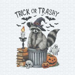 retro trick or trashy raccoon witch vibe png