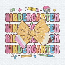retro kindergarten pencil coquette bow png