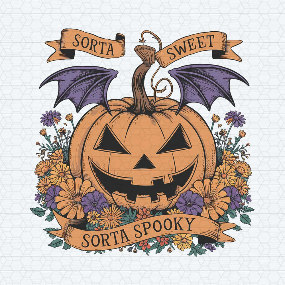 Sorta Sweet Sorta Spooky Halloween Pumpkin PNG.jpg