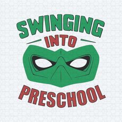 swinging into preschool superhero svg